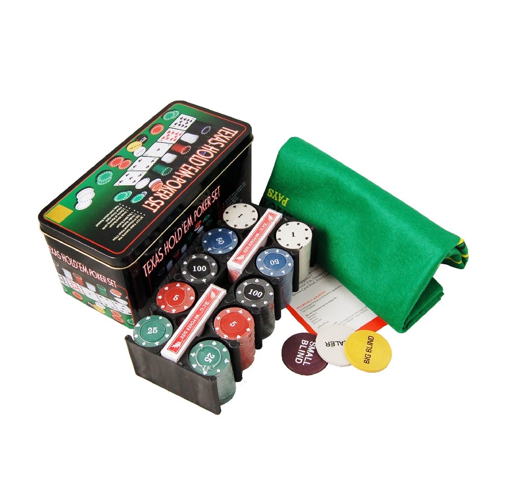 Poker Texas x200 Fichas Caja Metalica
